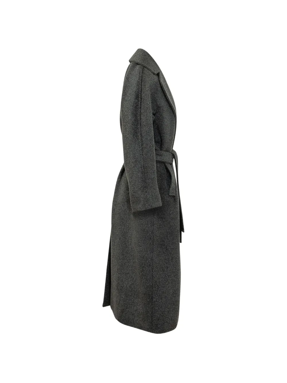 Weekend Max Mara belted brushed-finish coat Grijs