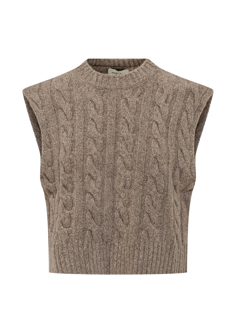 Weekend Max Mara cable-knit virgin wool vest Bruin