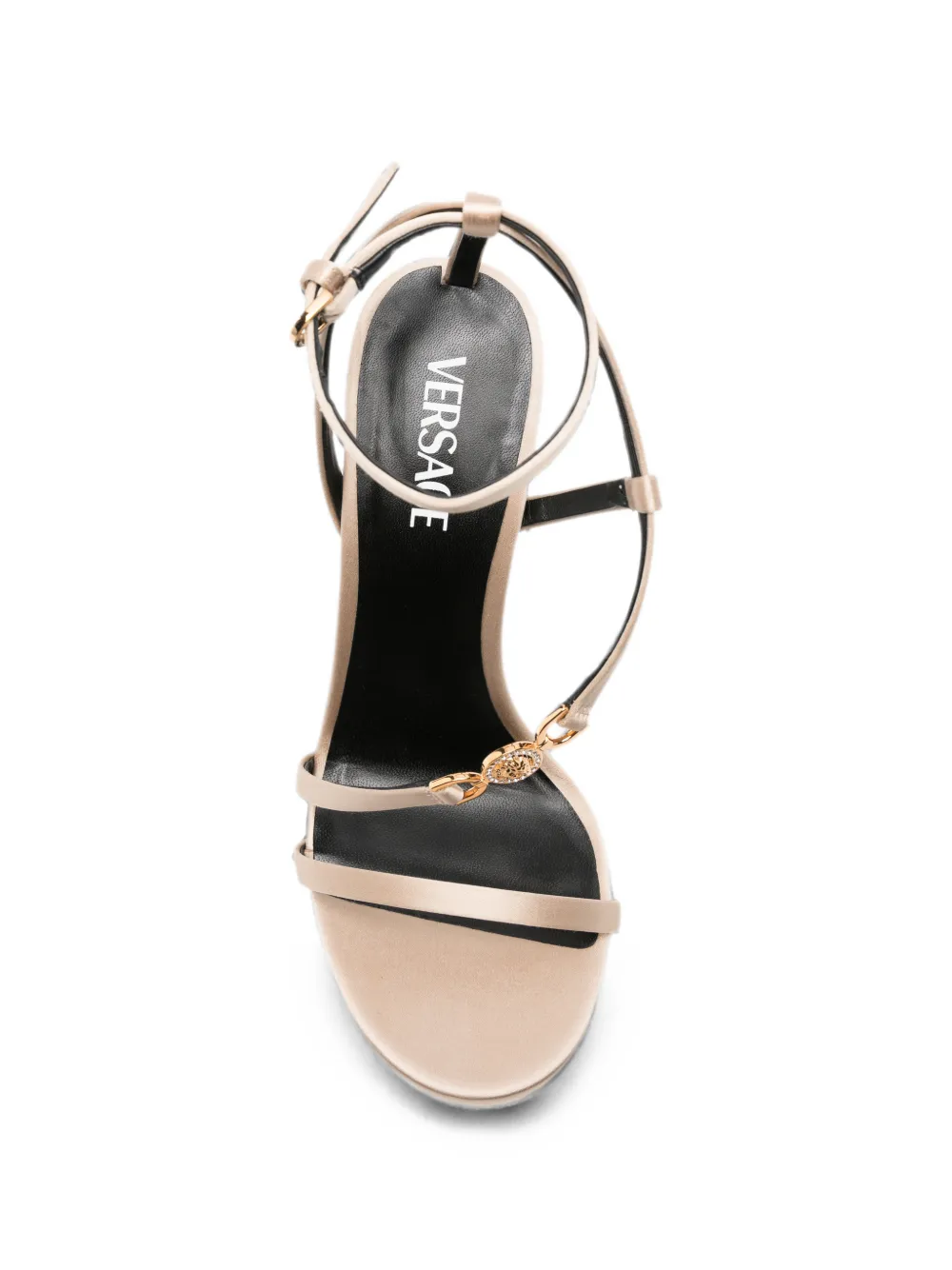 Versace Medusa platform sandals Beige