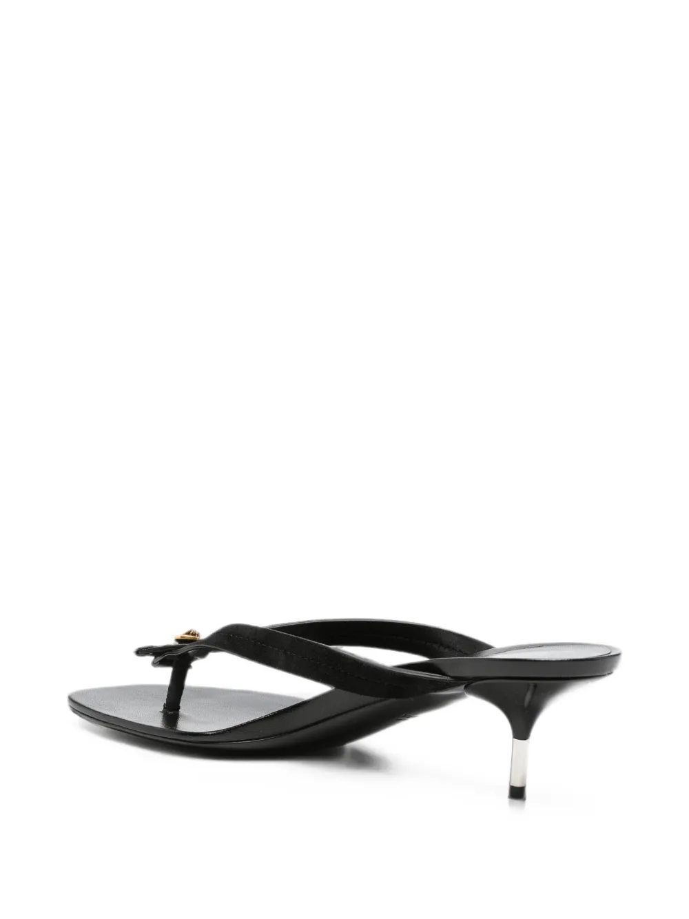 Versace Medusa plaque kitten-heel sandals Zwart