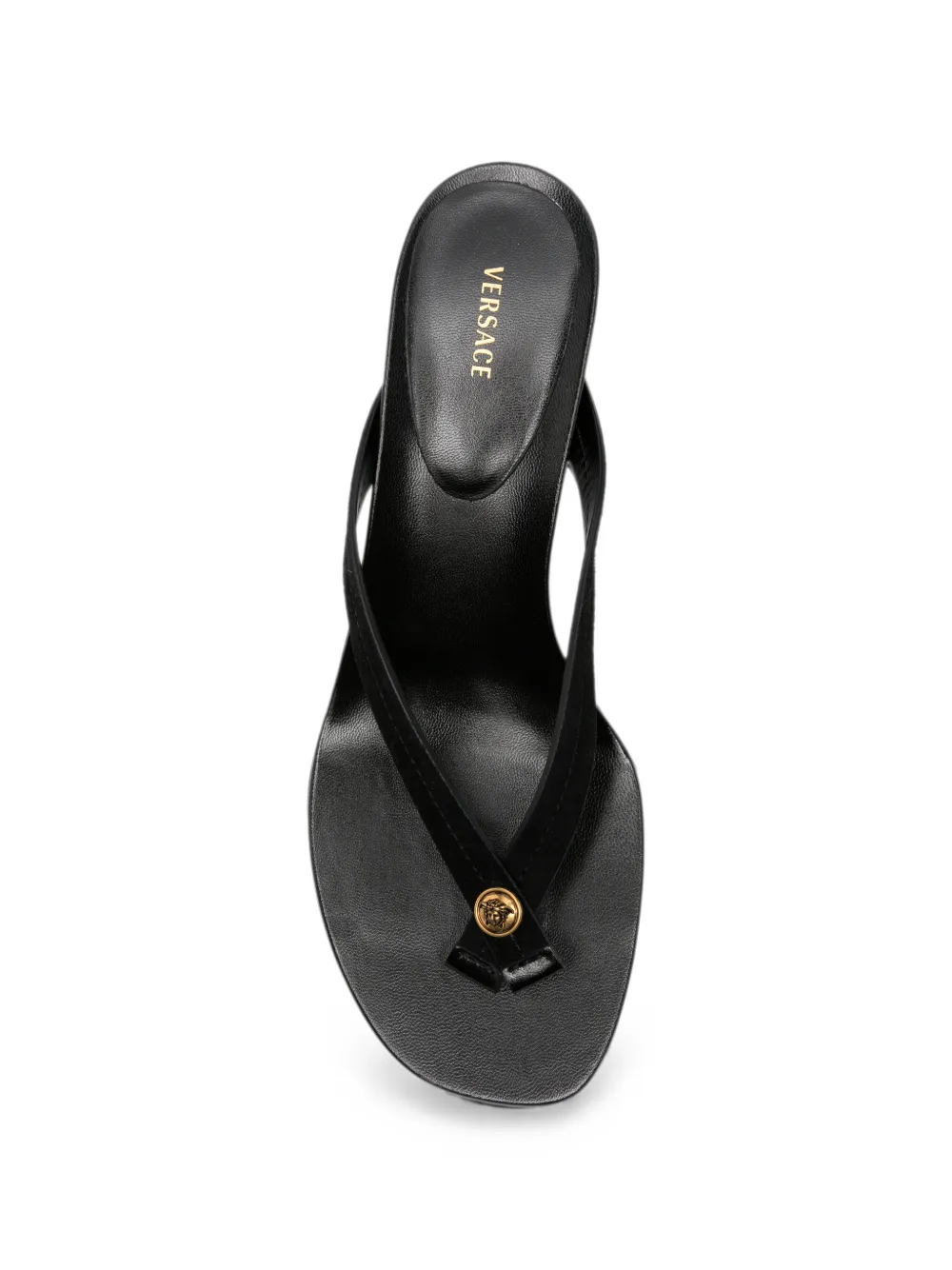 Versace Medusa plaque kitten-heel sandals Zwart