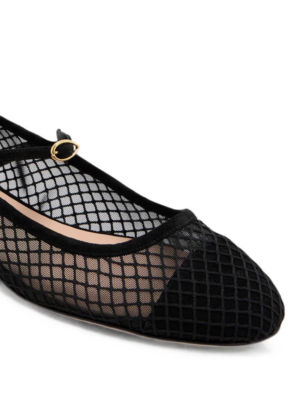 Jennifer Chamandi Paolo mesh ballet flats Zwart