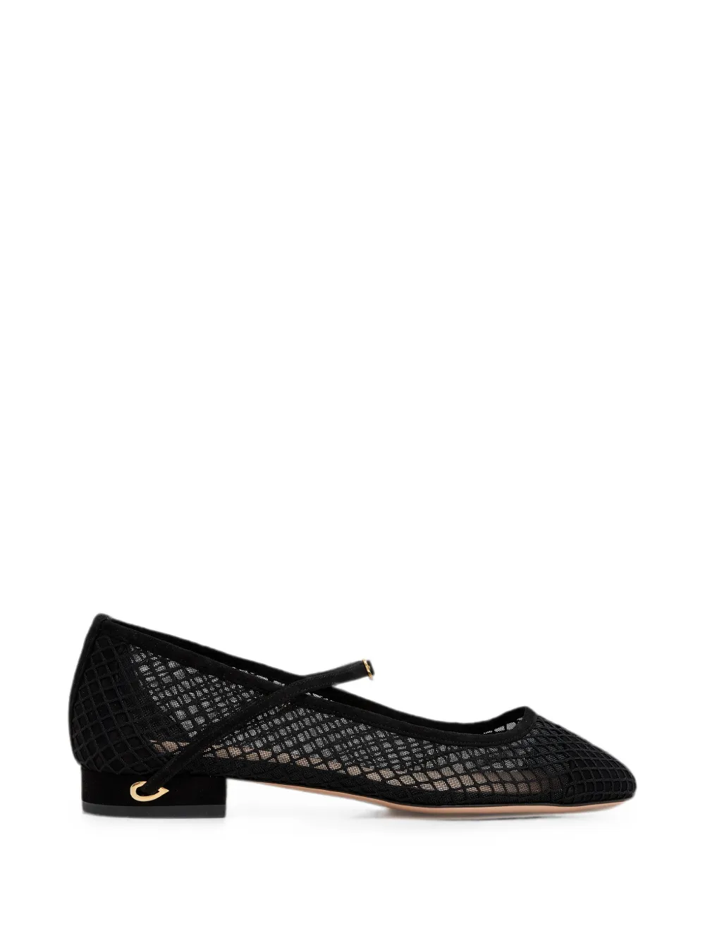 Jennifer Chamandi Paolo mesh ballet flats - Nero