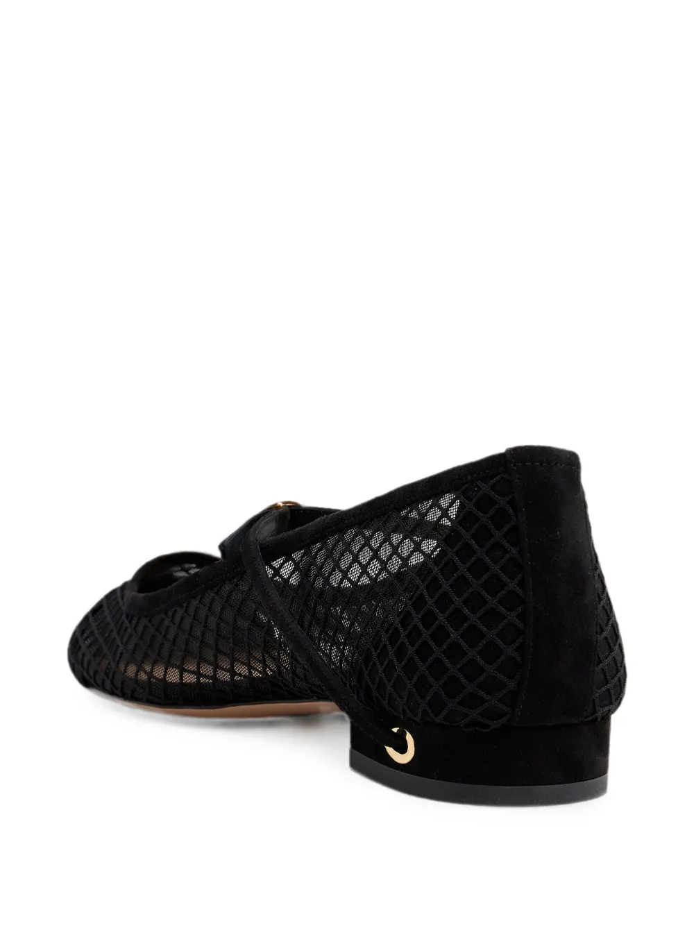 Jennifer Chamandi Paolo mesh ballet flats Zwart