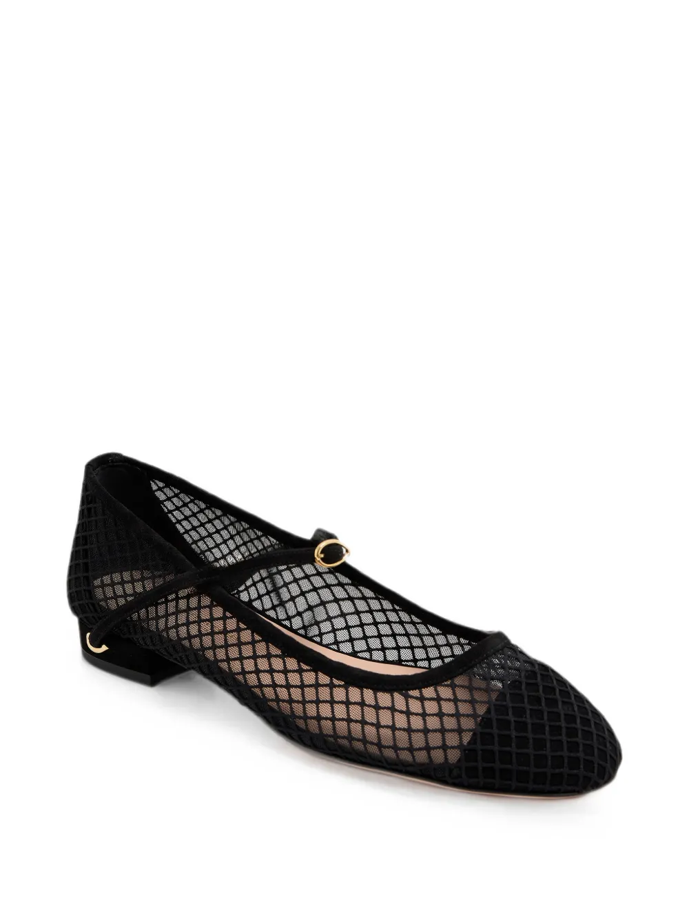 Jennifer Chamandi Paolo mesh ballet flats Zwart