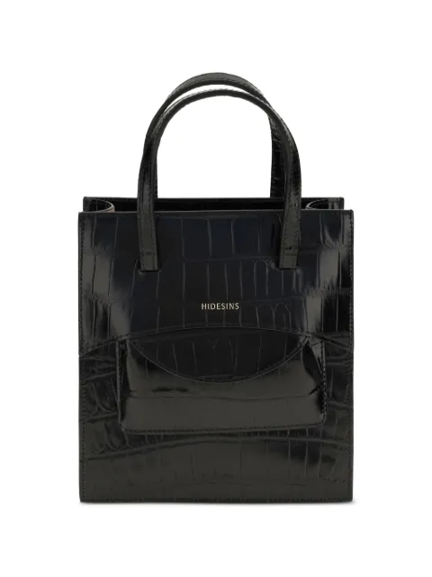 HIDESINS Pocket croc-effect tote bag