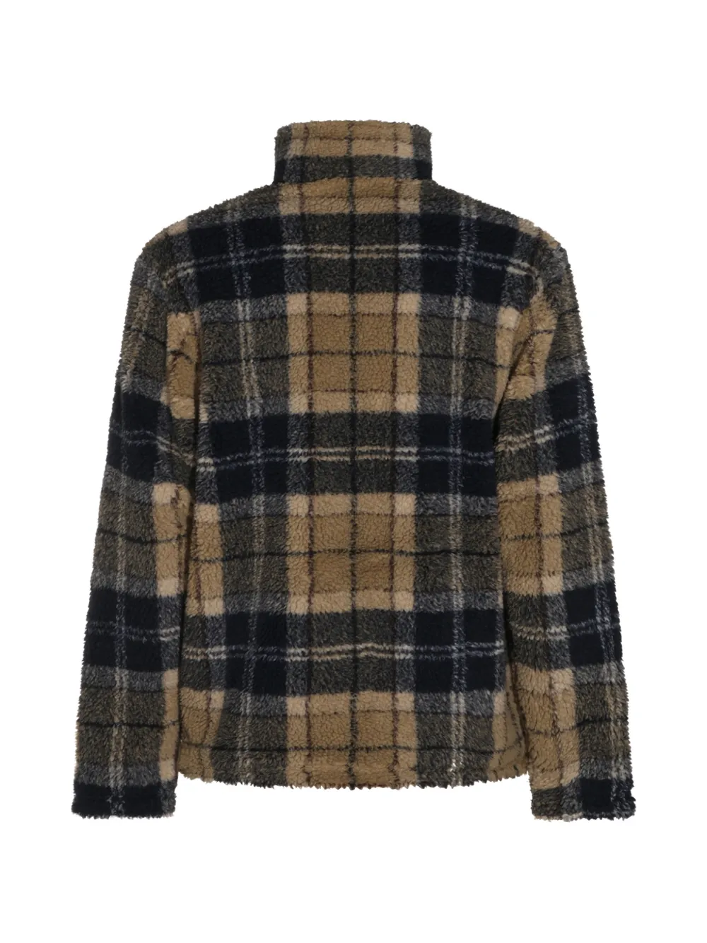 Barbour Fleece jack met tartan-print Beige