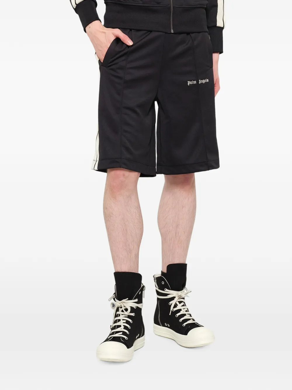 Palm Angels Classic Logo trainingsshorts Zwart