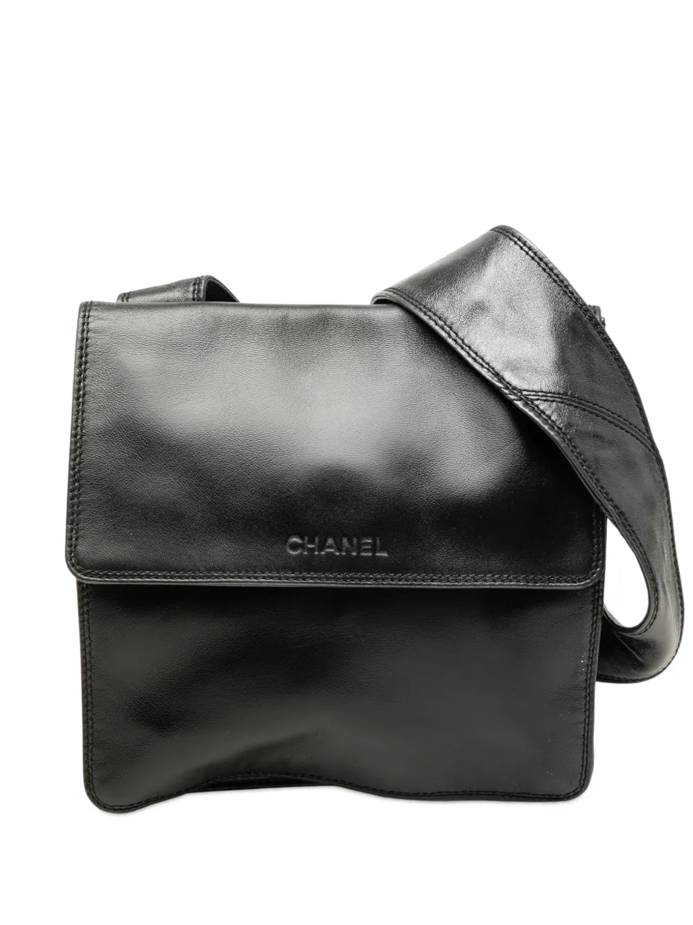 CHANEL Pre-Owned 1997-1999 Umhängetasche aus Lammleder mit Logo - Schwarz