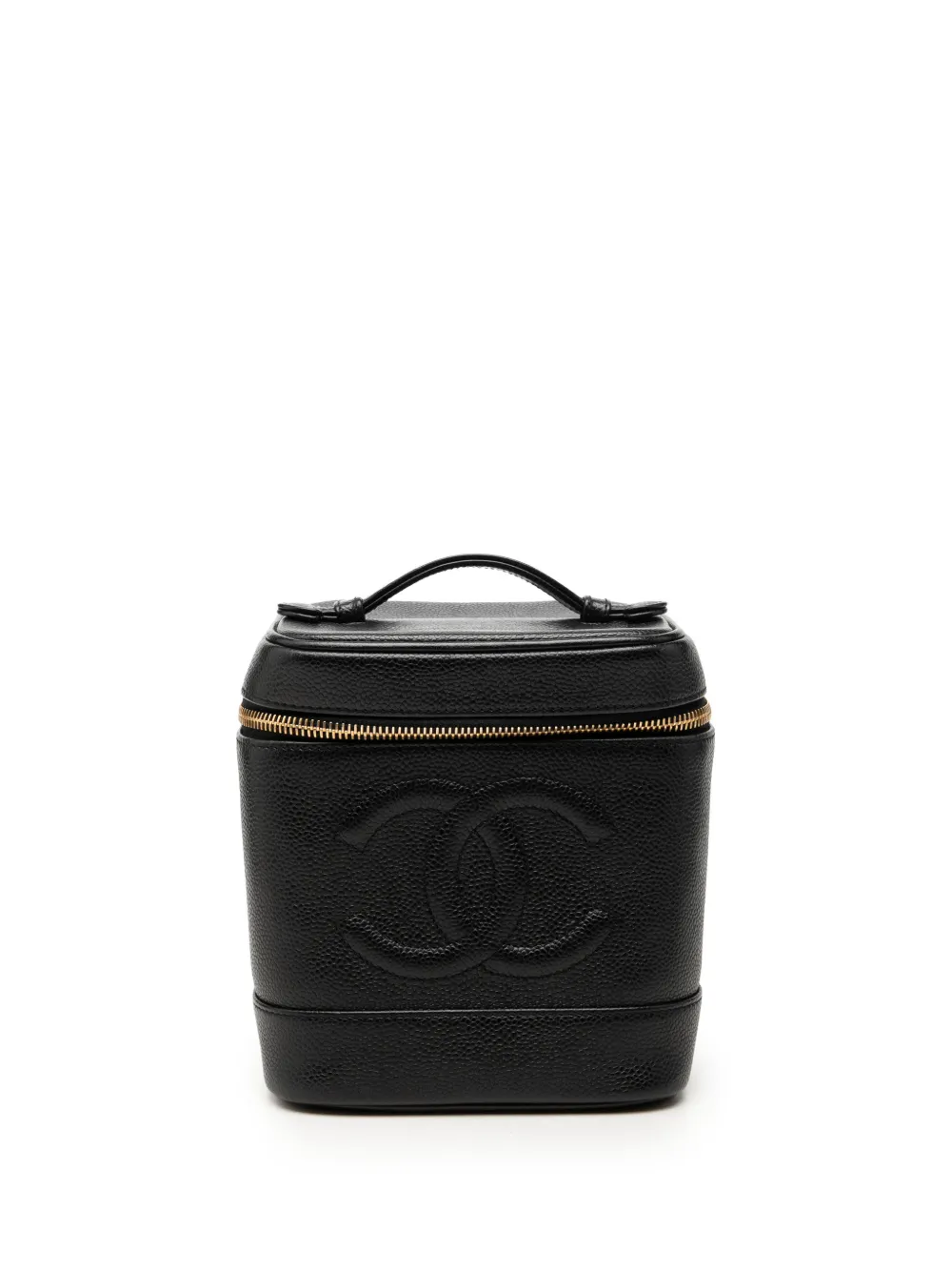 CHANEL Pre-Owned 2000-2002 CC Caviar Case vanity bag - Nero