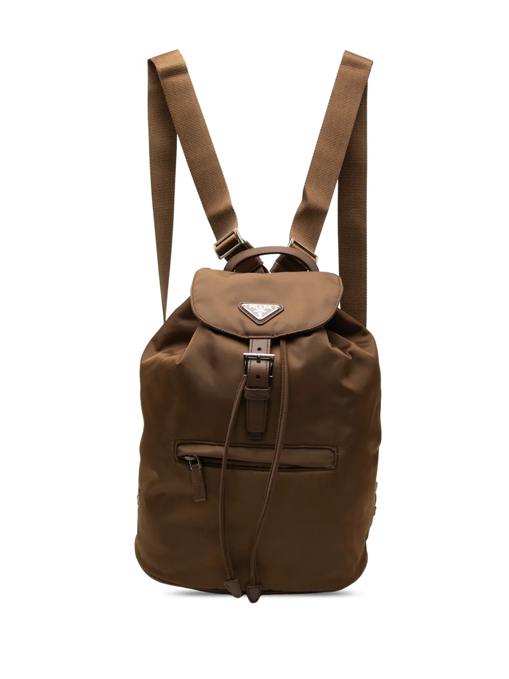 Prada Pre-Owned 2013-2026 Tessuto Drawstring backpack - Brown