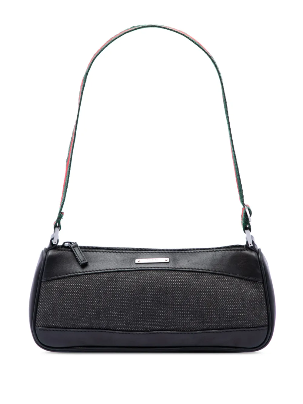 Gucci Pre-Owned 2000-2015 Denim Web shoulder bag - Nero