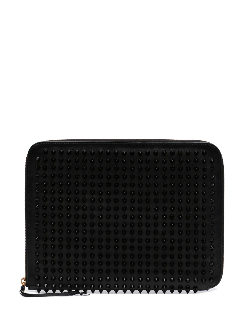 Christian Louboutin Pre-Owned 2010-2026 Calfskin Spike Ipad Case clutch bag - Black
