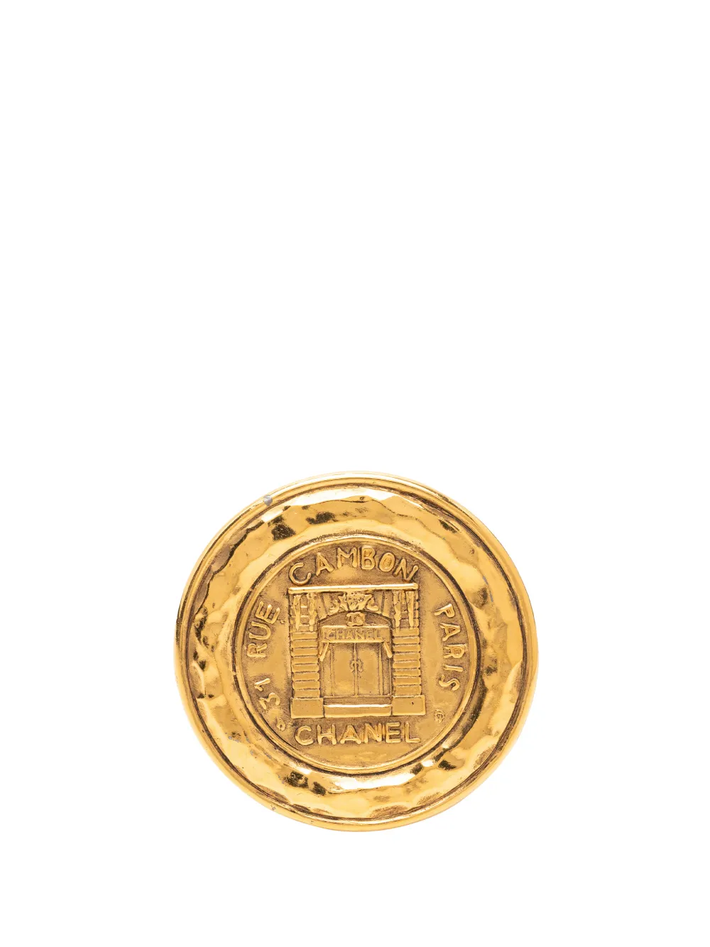 CHANEL Pre-Owned 1980-1990 vergoldete 31 Rue Cambon Brosche