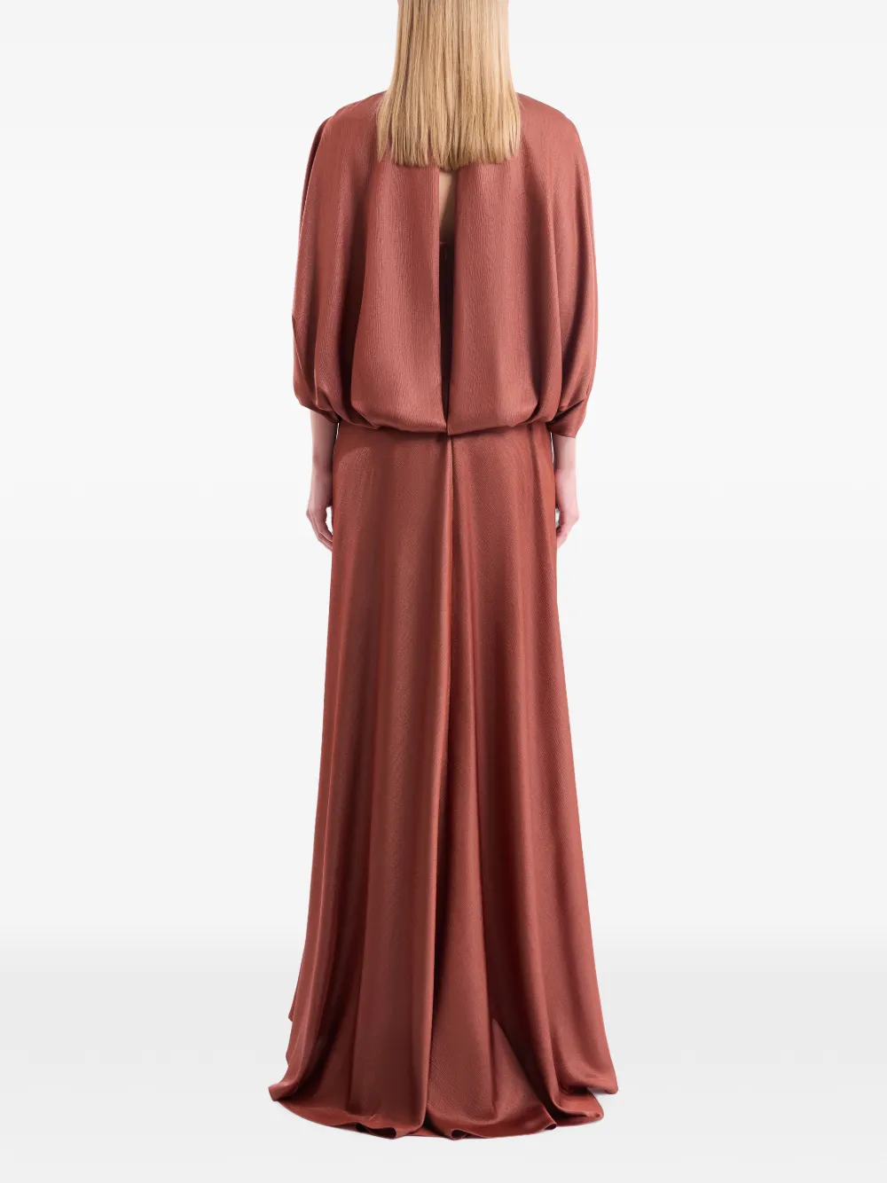 Gemy Maalouf maxi-jurk met keyhole-detail Bruin