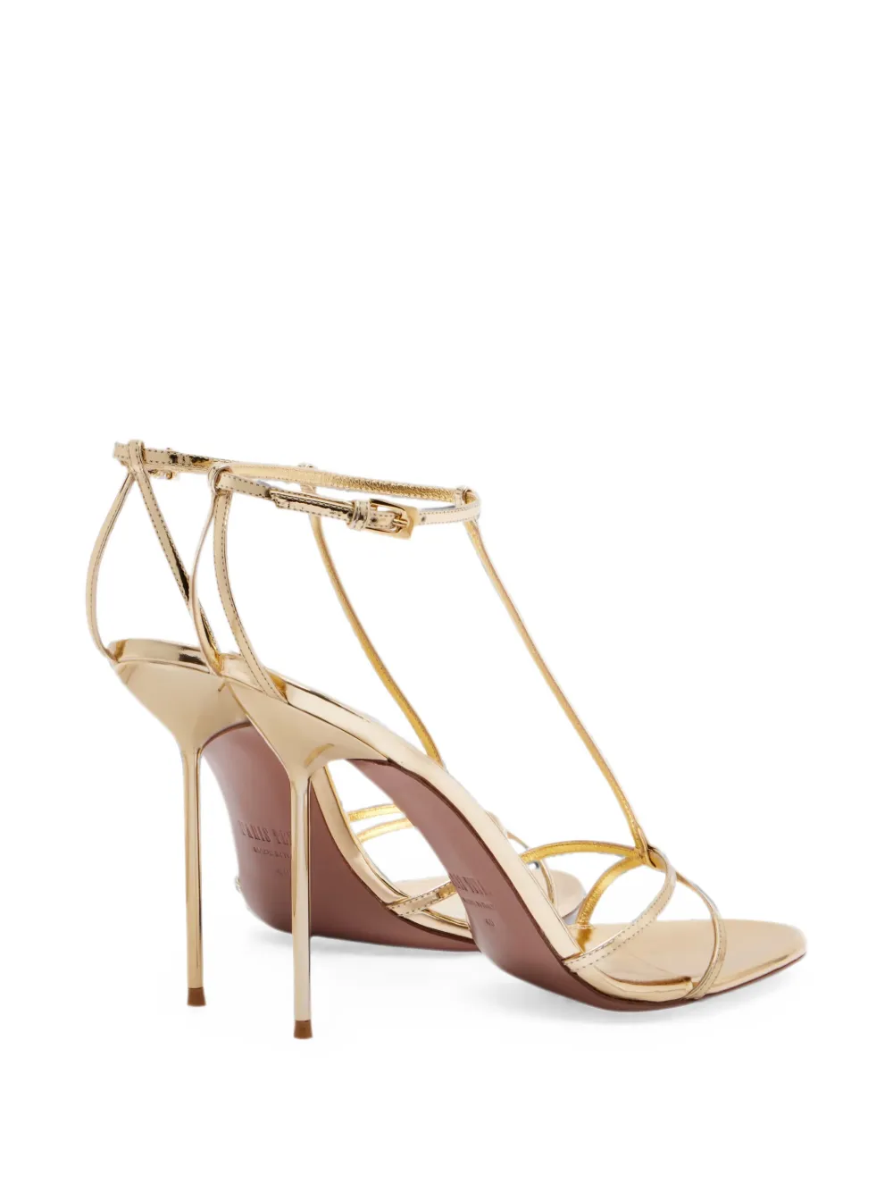 Paris Texas Lidia T-strap heeled sandals Goud