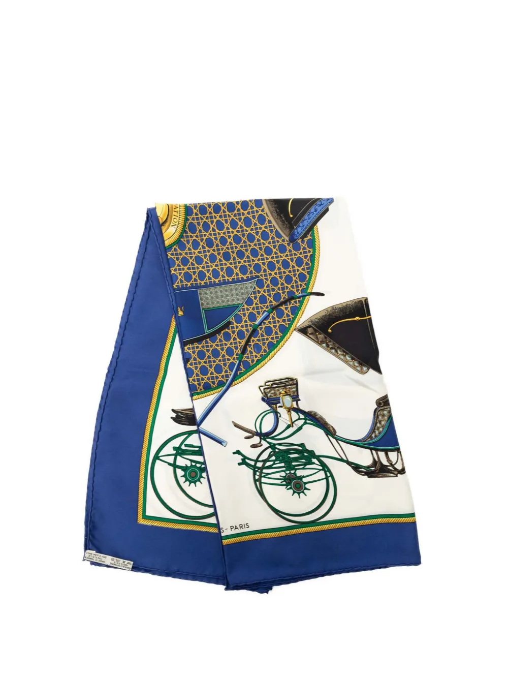 Hermès Pre-Owned 2000-2026 Les Voitures a Transformation Seidenschal 90cm - Blau