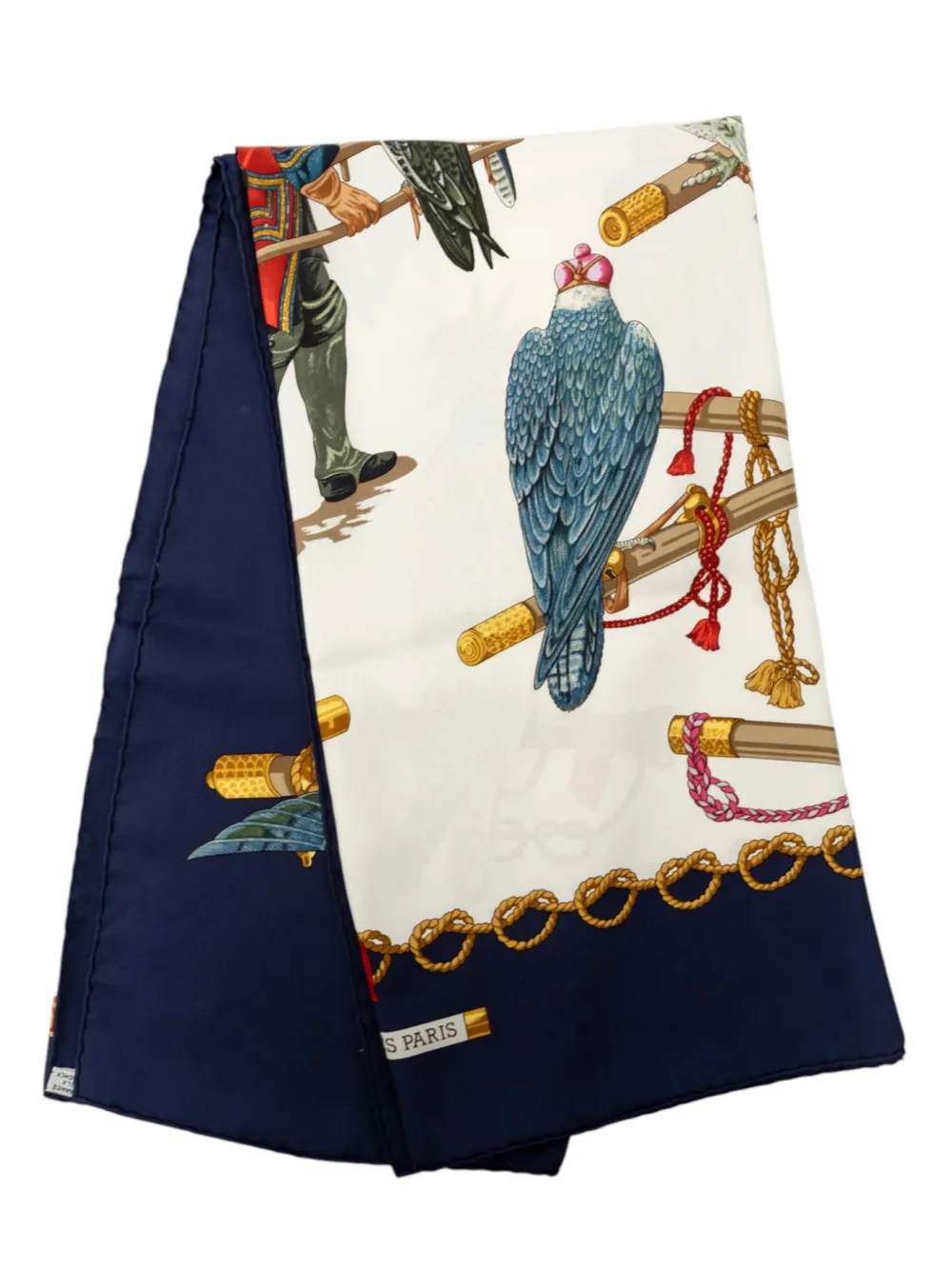 Hermès Pre-Owned 2000-2026 Les Oiseaux du Roy Seidenschal 90cm - Blau