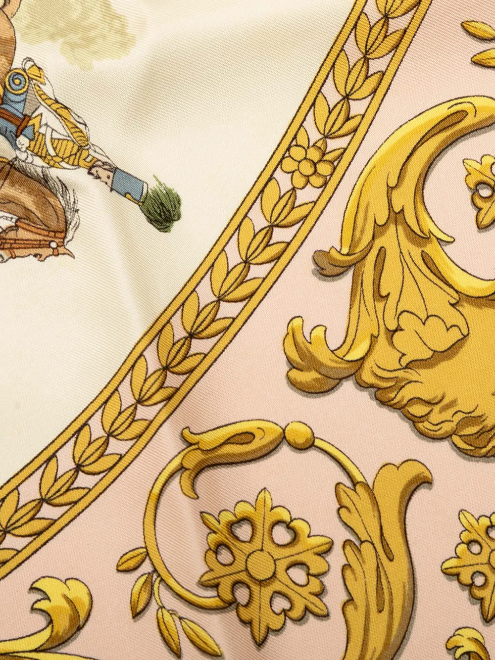 Hermès Pre-Owned 1965 La Promenade De Longchamps Silk Scarf 90