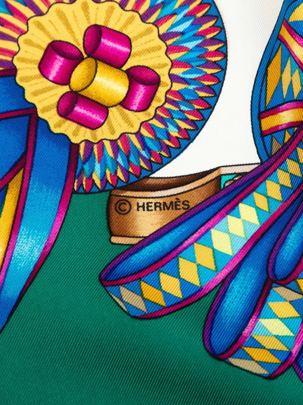 Hermès Pre-Owned 1993 Les Rubans Du Cheval 90 シルクスカーフ