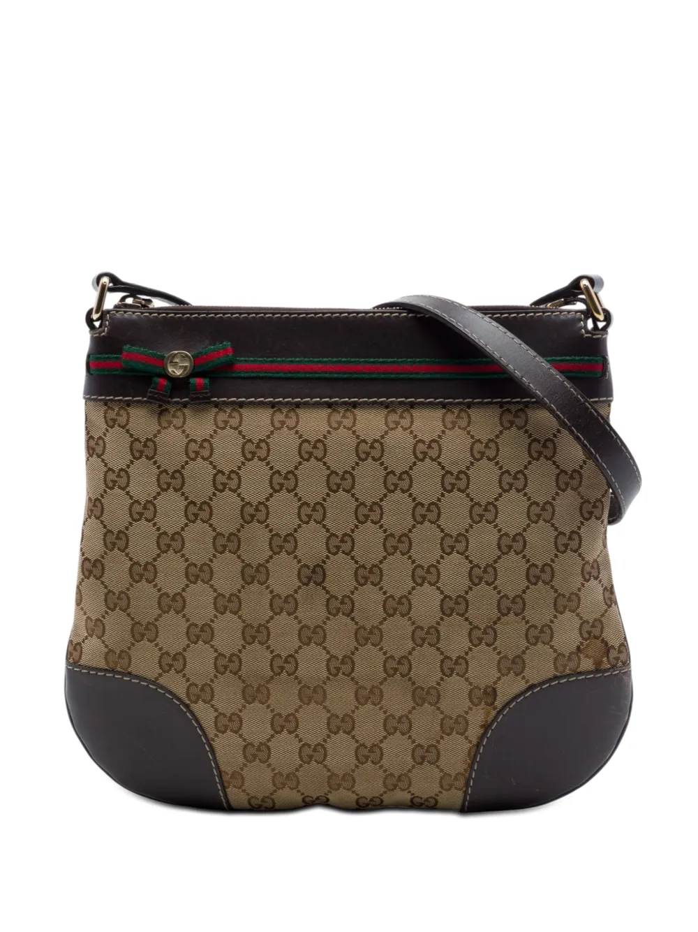 Gucci Pre-Owned 2016-2026 GG Canvas Web Mayfair crossbody bag - Neutrals