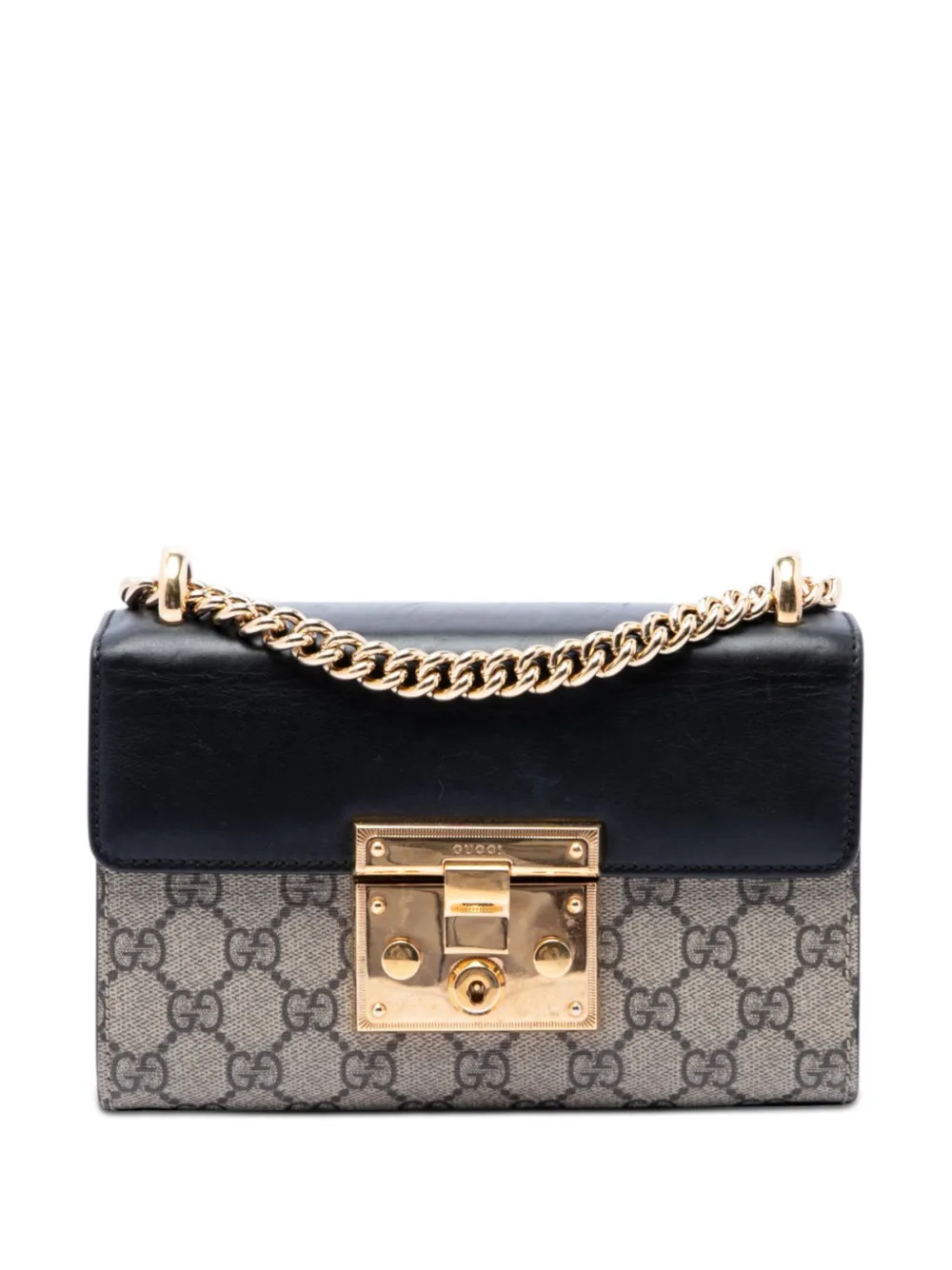 Gucci Pre-Owned 2016-2026 Small GG Supreme Padlock crossbody bag - Toni neutri