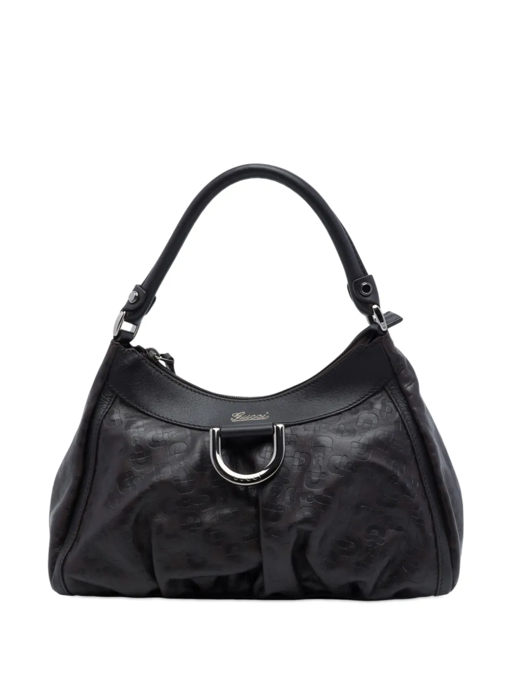 Gucci Pre-Owned 2016-2026 Horsebit Embossed Calfskin Abbey D Ring shoulder bag - Brown