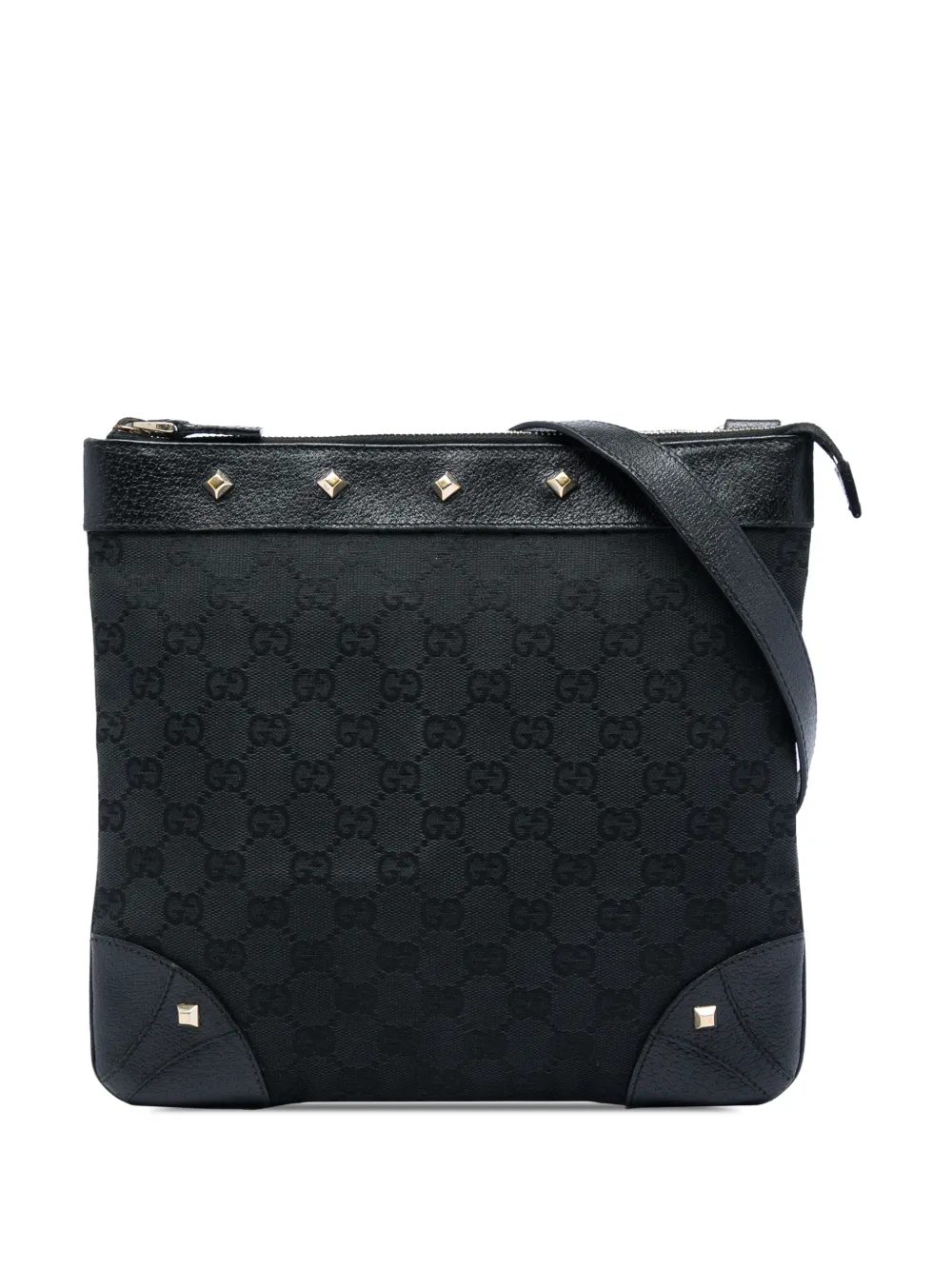 Gucci Pre-Owned 2000-2015 GG Canvas Nailhead crossbody bag - Nero
