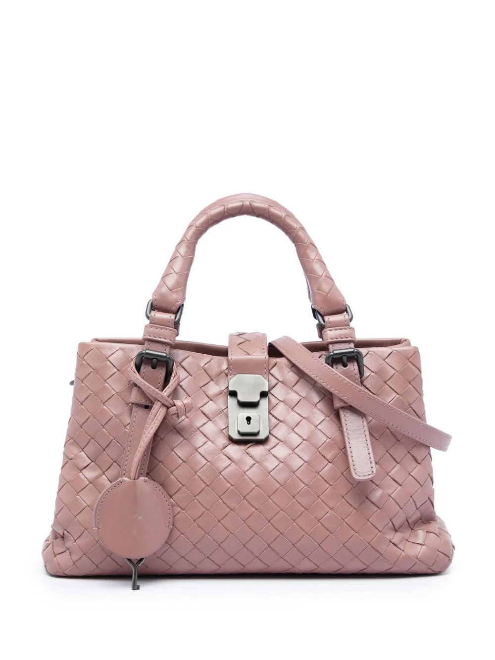 Bottega Veneta Pre-Owned 2012-2026 Mini Nappa Intrecciato Roma satchel - Pink