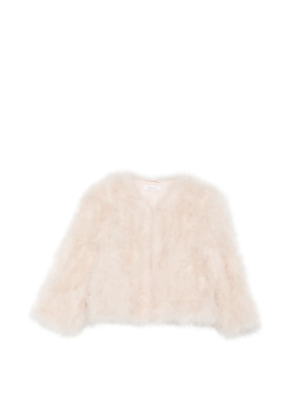 Liska feather-trim jacket