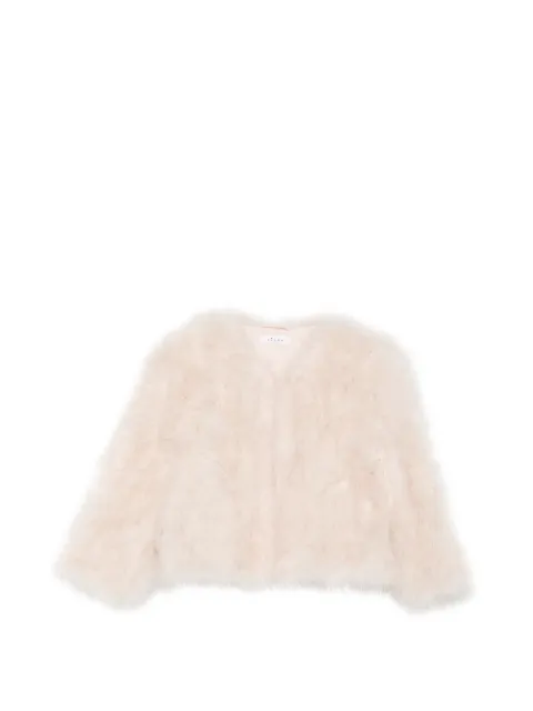 Liska feather-trim jacket