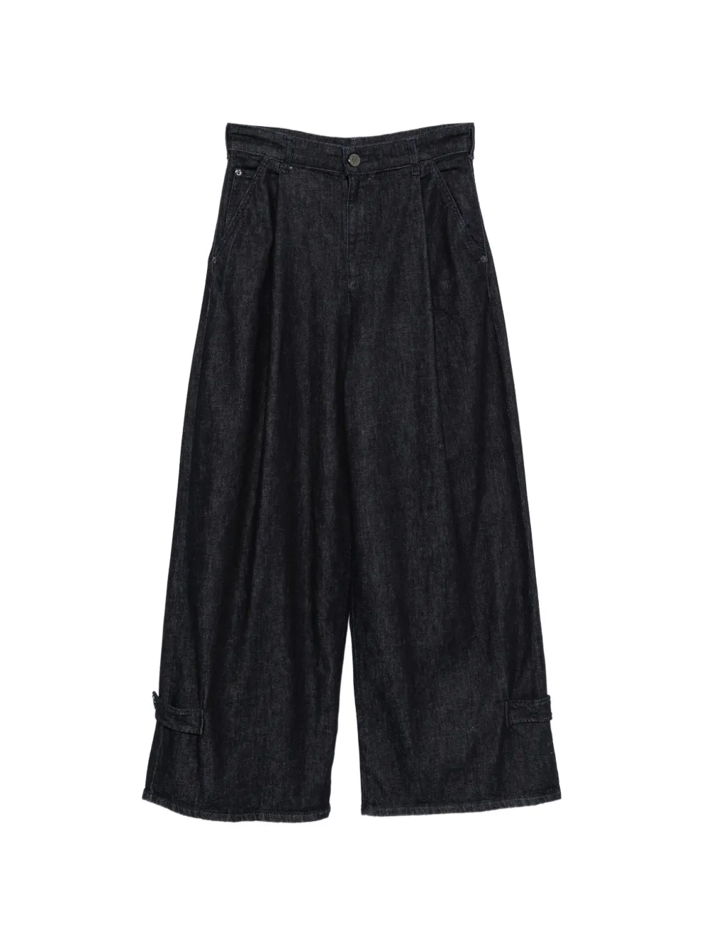 Emporio Armani Jeans a gamba ampia con pieghe - Blu
