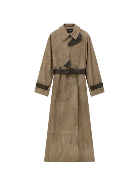Emporio Armani goat suede trench coat Signature Capsule