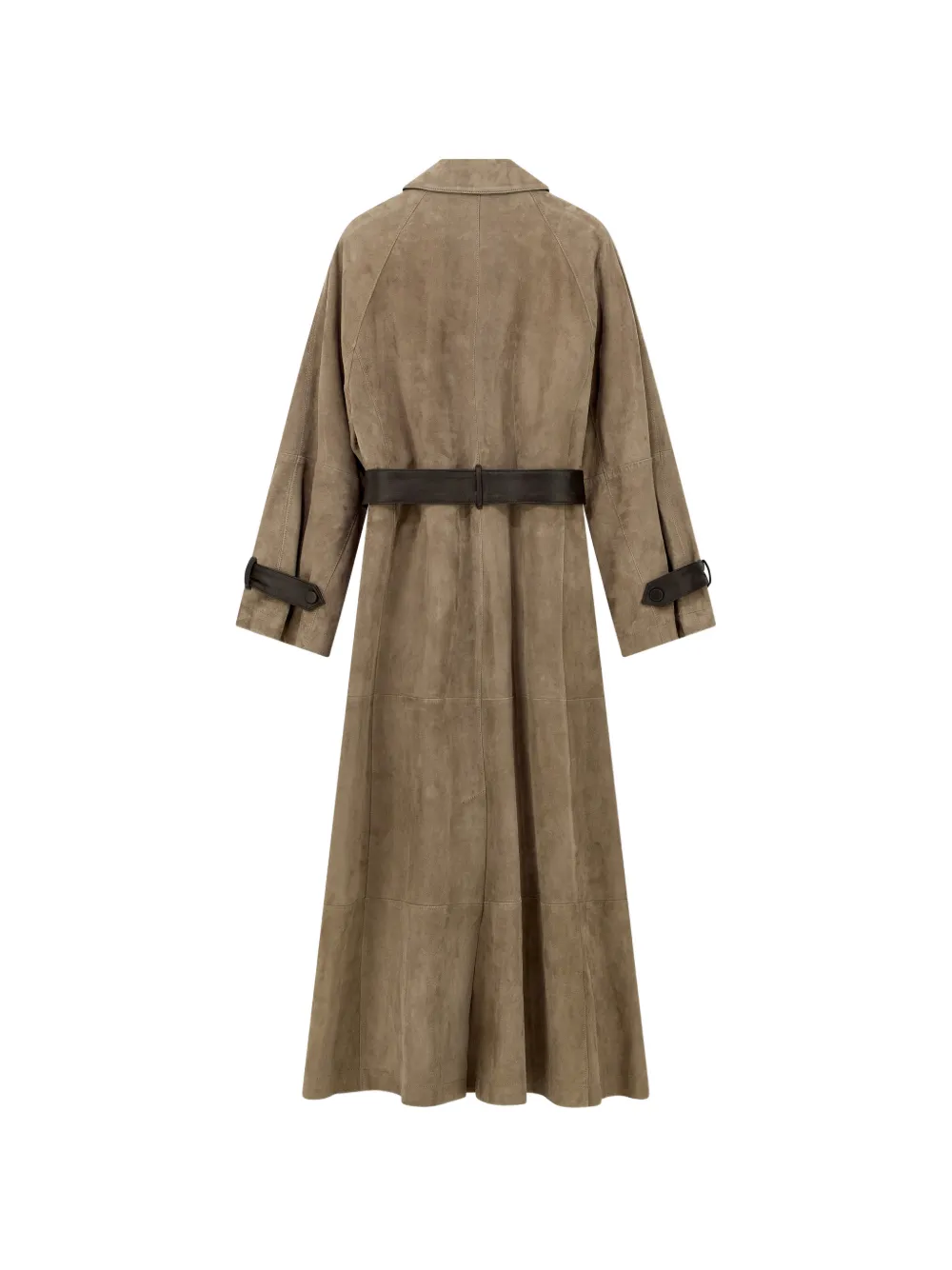 Emporio Armani Signature Capsule geitensuède trenchcoat Beige