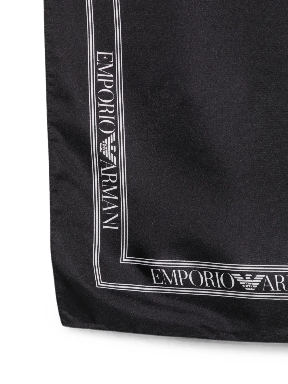 Emporio Armani Sjaal met logodetail Zwart