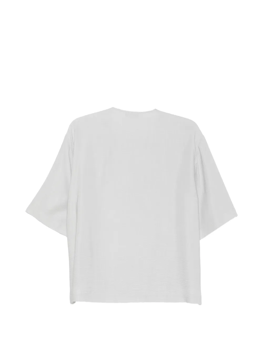 Emporio Armani Blouse met ronde hals en knoopdetail Grijs