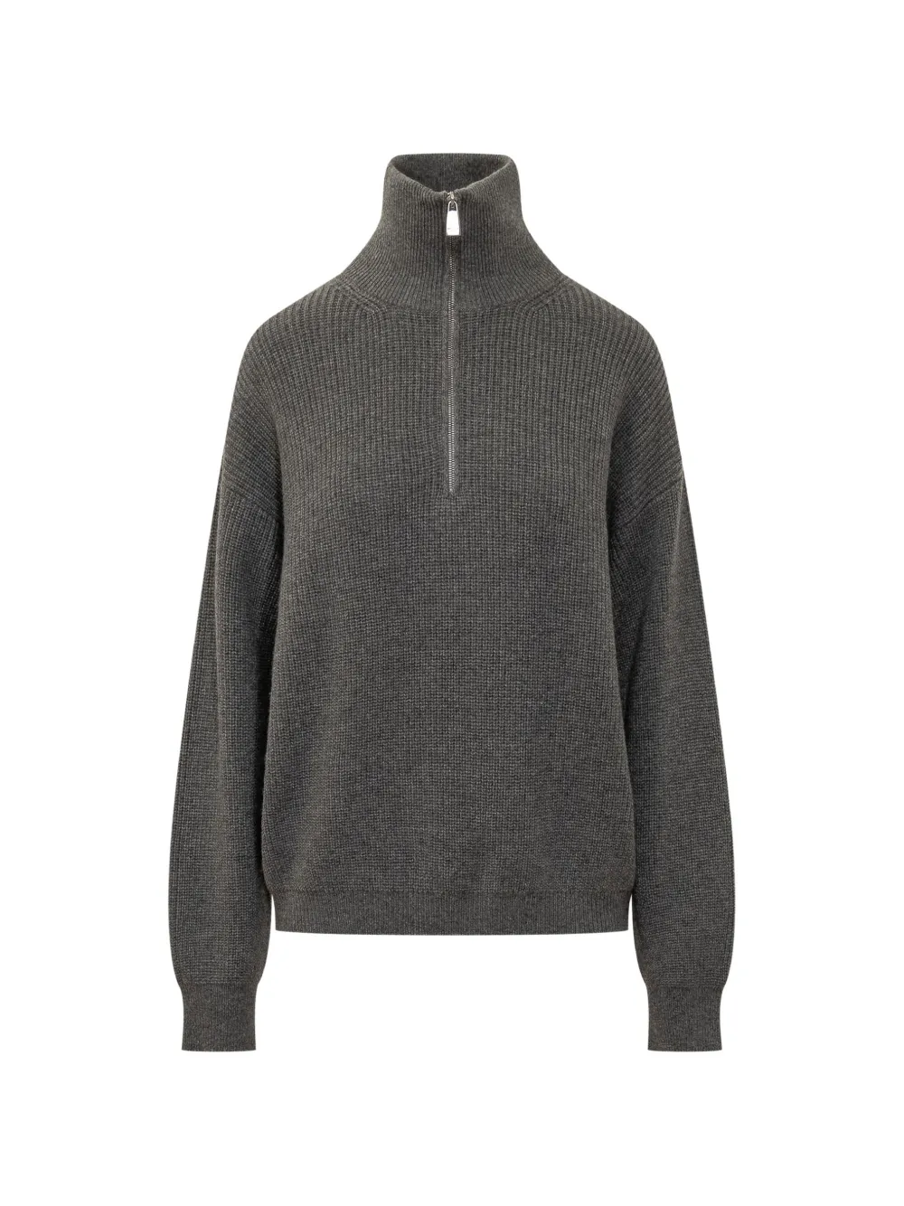 Malo quarter-zip cashmere sweater Grijs
