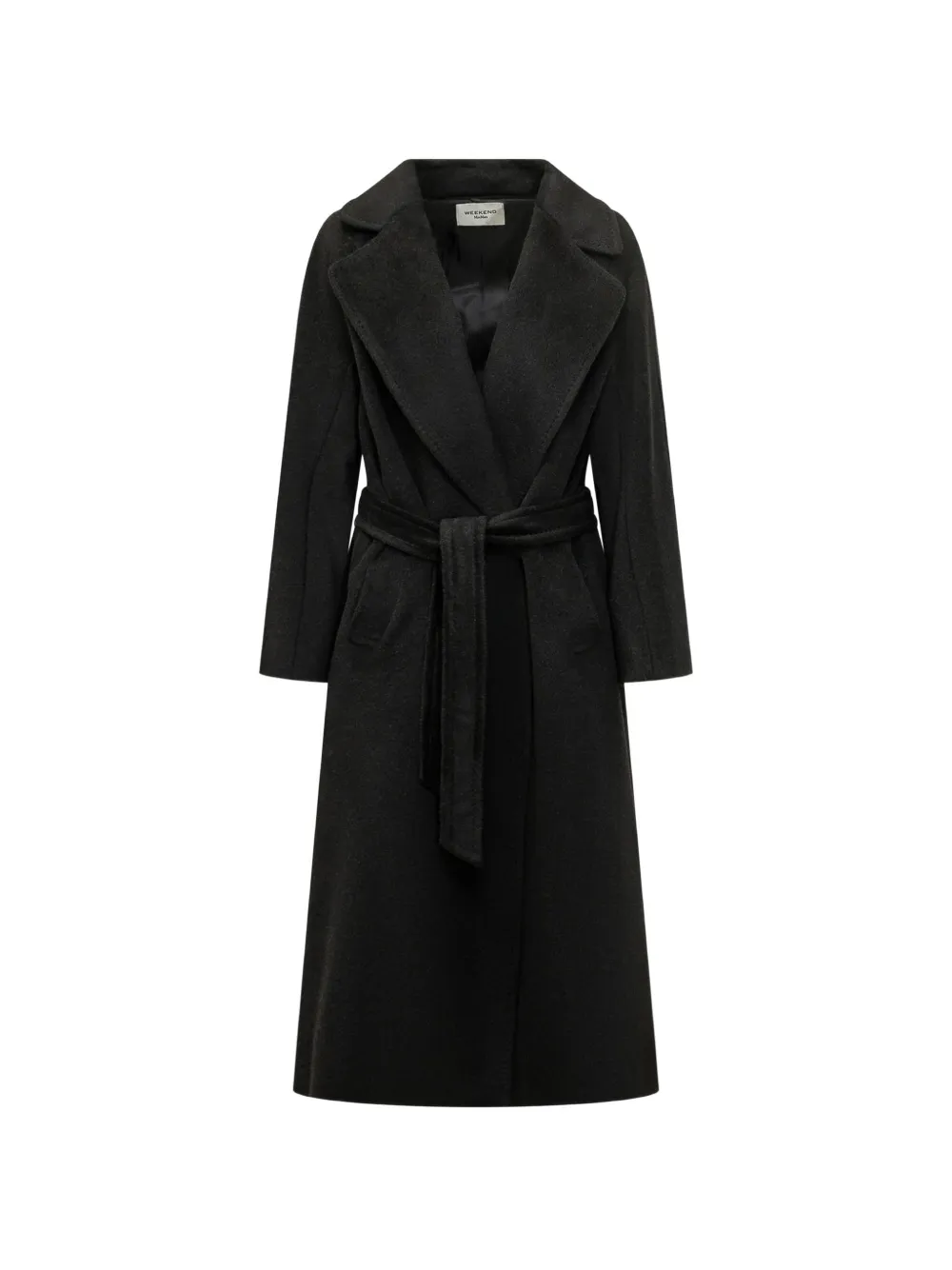 Weekend Max Mara belted notch-lapel coat - Black