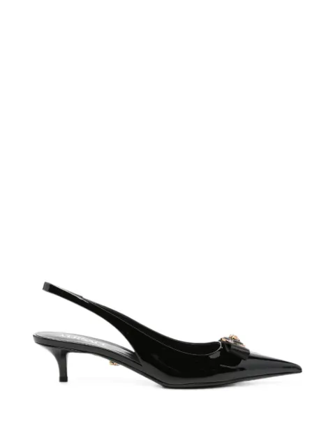 Versace Medusa bow slingback shoes