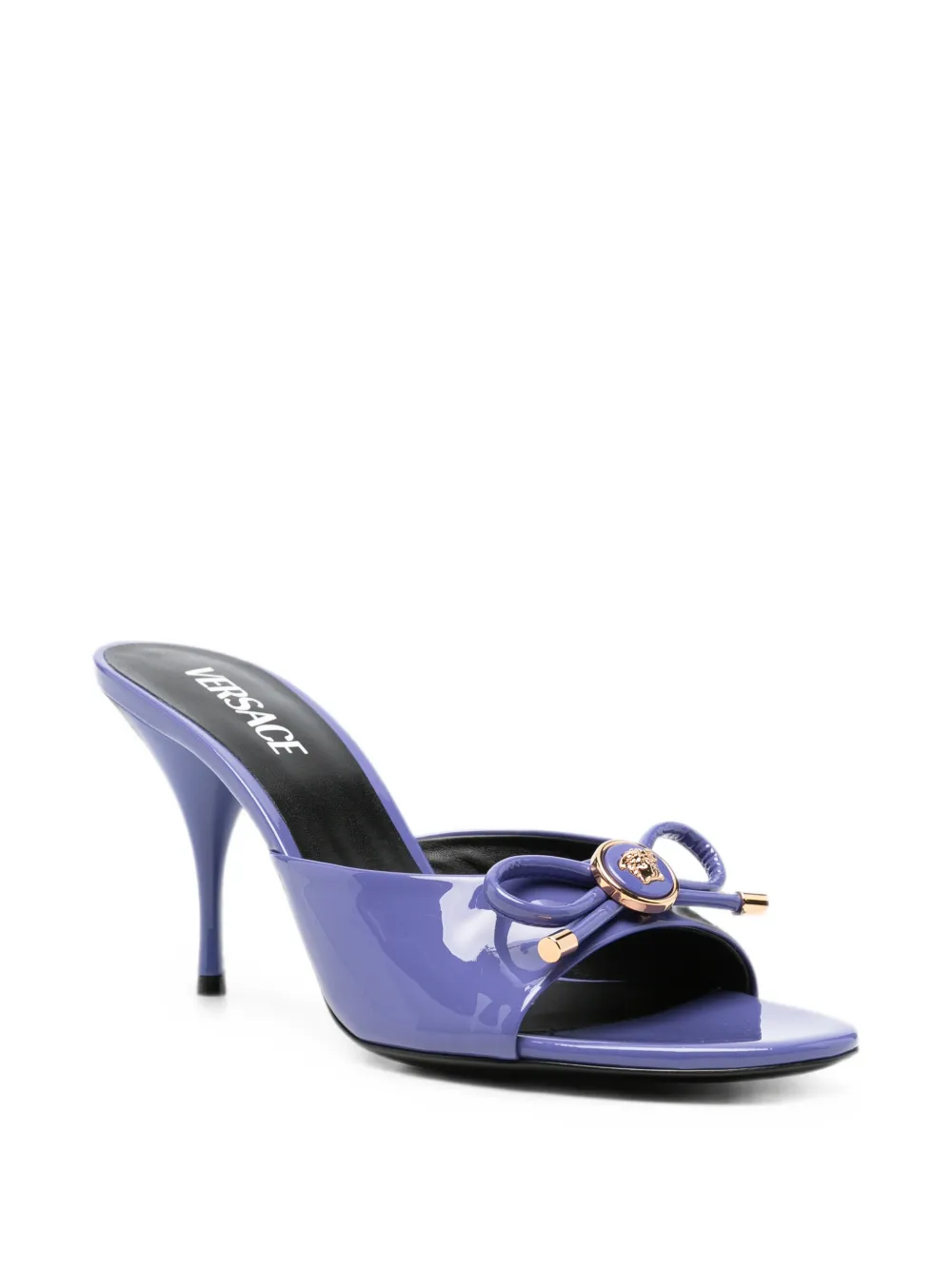 Versace Medusa patent leather mules Paars