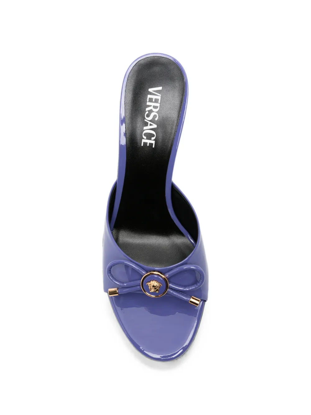 Versace Medusa patent leather mules Paars