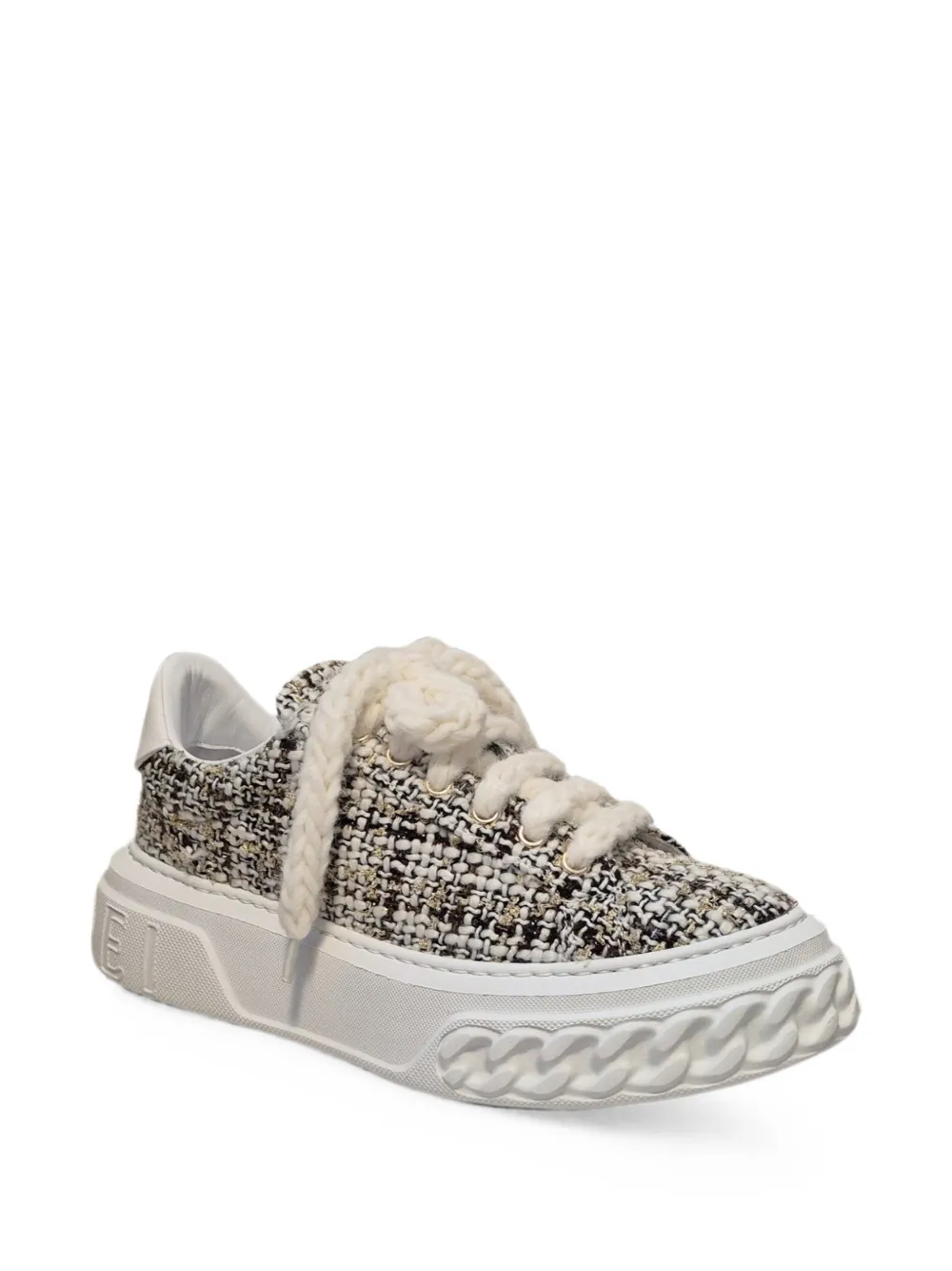 Casadei Off Road tweed-effect chunky-sole sneakers Wit
