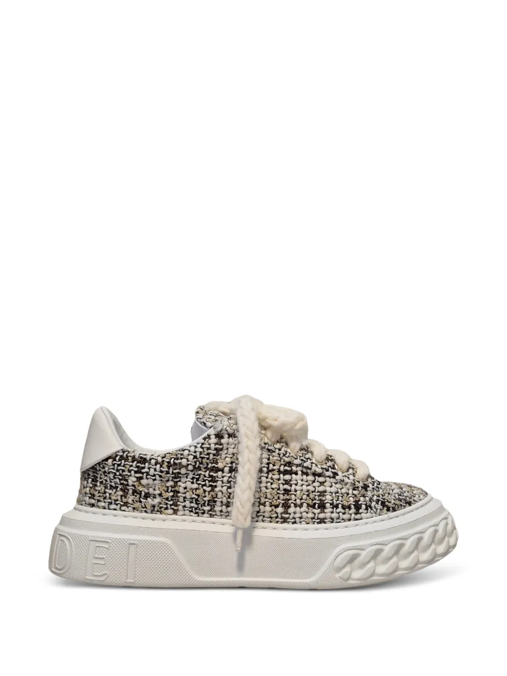 Casadei Off Road tweed-effect chunky-sole sneakers Wit