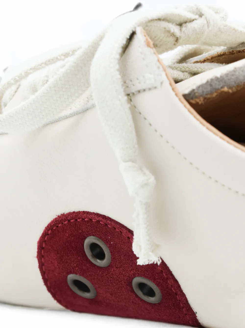 Uma Wang suede-panelled lace-up sneakers Wit