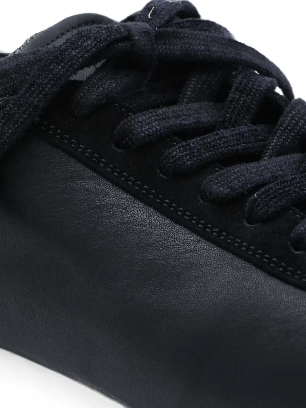 Uma Wang suede-panelled lace-up sneakers Zwart