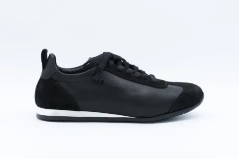 Uma Wang suede-panelled lace-up sneakers