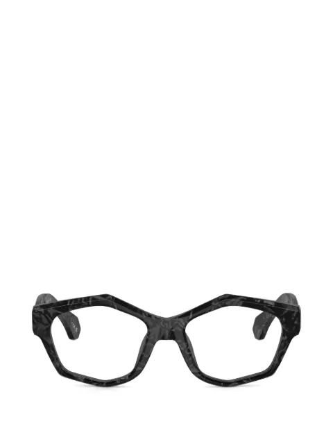 Alain Mikli marbled-effect geometric-frame glasses