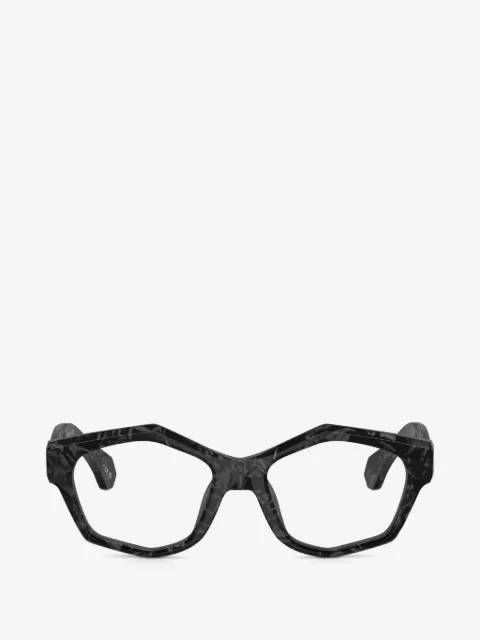 Alain Mikli marbled-effect geometric-frame glasses