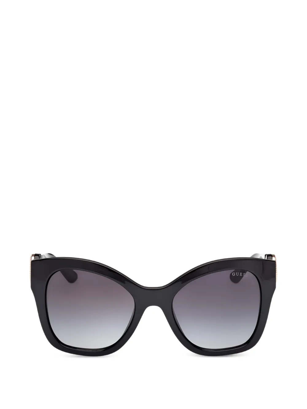 GUESS EYEWEAR Occhiali da sole con placca logo - Nero