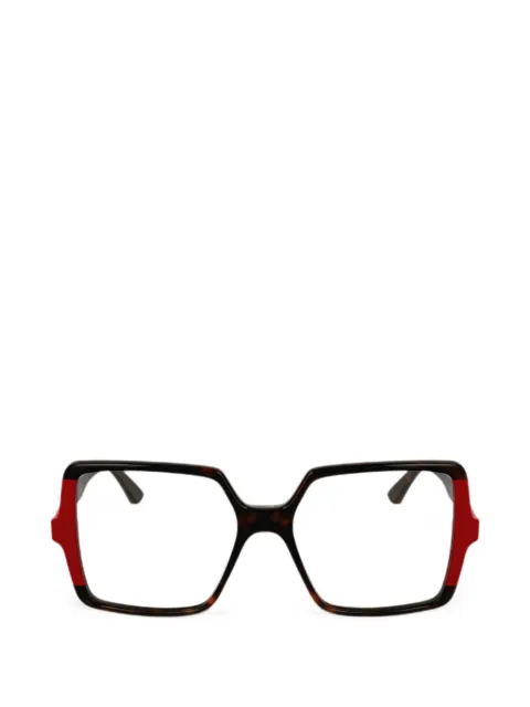Karl Lagerfeld tortoiseshell-effect square-frame glasses